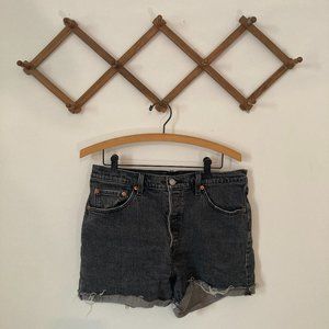 Levi's 501 Shorts in Faded Black